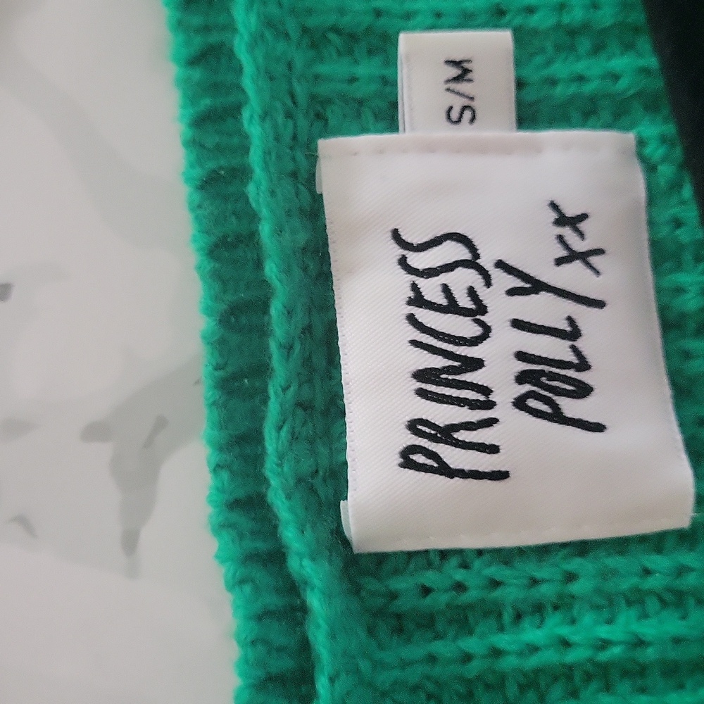 PRINCESS POLLY Emerald Green Knit Sweater Tank Size S/M - Picture 4 of 4
